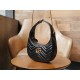 GG Marmont Series Crescent-shaped Handbag in Black