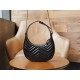 GG Marmont Series Crescent-shaped Handbag in Black