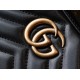 GG Marmont Series Crescent-shaped Handbag in Black