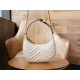 GG Marmont Series Crescent-shaped Handbag in White