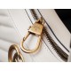 GG Marmont Series Crescent-shaped Handbag in White