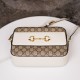 Gucci Horsebit 1955 Series Camera Bag - White