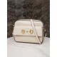 Gucci Horsebit 1955 Series Full Leather Camera Bag - White