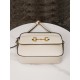 Gucci Horsebit 1955 Series Full Leather Camera Bag - White