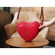 Double G Interlocking Mini Heart-shaped Shoulder Bag - Red