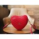 Double G Interlocking Mini Heart-shaped Shoulder Bag - Red