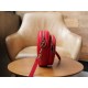 Double G Interlocking Mini Heart-shaped Shoulder Bag - Red