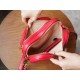 Double G Interlocking Mini Heart-shaped Shoulder Bag - Red