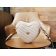 Double G Interlocking Mini Heart-shaped Shoulder Bag - White