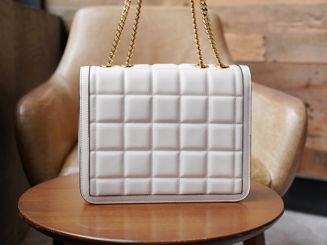 Deco Series Small Shoulder Bag - White