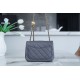 Chanel 23K Classics Flap Bag Metal Ball Square Fatty Dark Grey Most Beautiful Gold Ball Fatty  