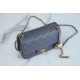 Chanel 23K Classics Flap Bag Metal Ball Square Fatty Dark Grey Most Beautiful Gold Ball Fatty  