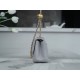 Chanel 23K Classics Flap Bag Metal Ball Square Fatty Light Grey Most Beautiful Gold Ball Fatty  