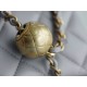 Chanel 23K Classics Flap Bag Metal Ball Square Fatty Light Grey Most Beautiful Gold Ball Fatty  