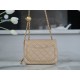 Chanel 23K Classics Flap Bag Metal Ball Square Fatty Beige  