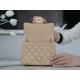 Chanel 23K Classics Flap Bag Metal Ball Square Fatty Beige  