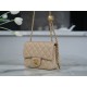 Chanel 23K Classics Flap Bag Metal Ball Square Fatty Beige  