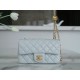 Chanel 23C Classics Flap Bag Metal Ball Mini Glacier Grey Blue  