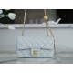 Chanel 23C Classics Flap Bag Metal Ball Mini Glacier Grey Blue  