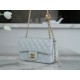 Chanel 23C Classics Flap Bag Metal Ball Mini Glacier Grey Blue  