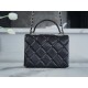 Chanel 24P Handle Kelly Box Black Small Fine-Grained Caviar Calfskin  