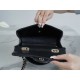 Chanel 24P Handle Kelly Box Black Small Fine-Grained Caviar Calfskin  