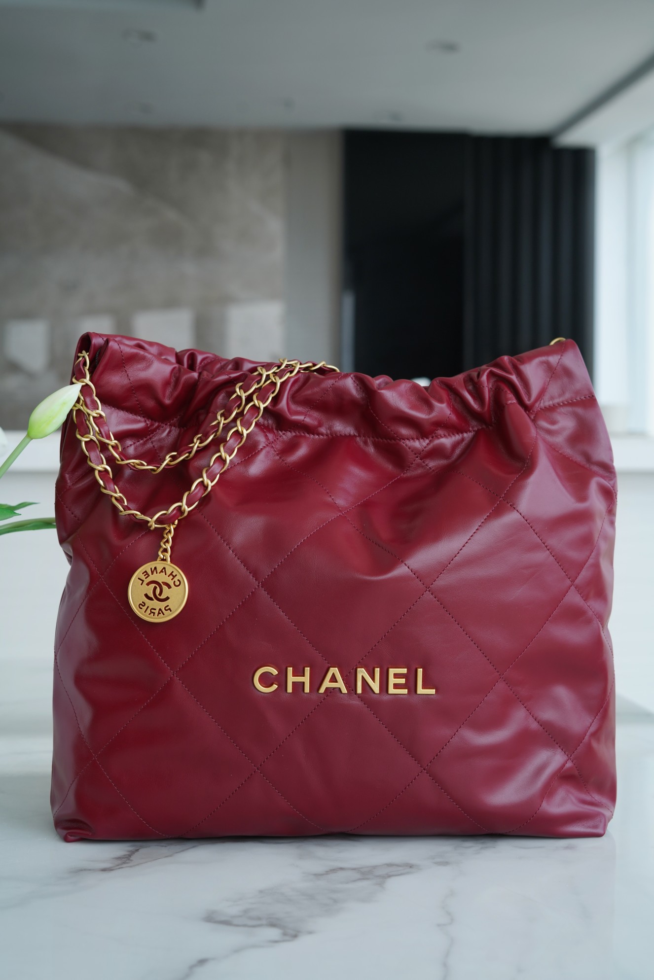 Chanel 22P Spring/Summer New 22 Bag Rouge Red Medium  