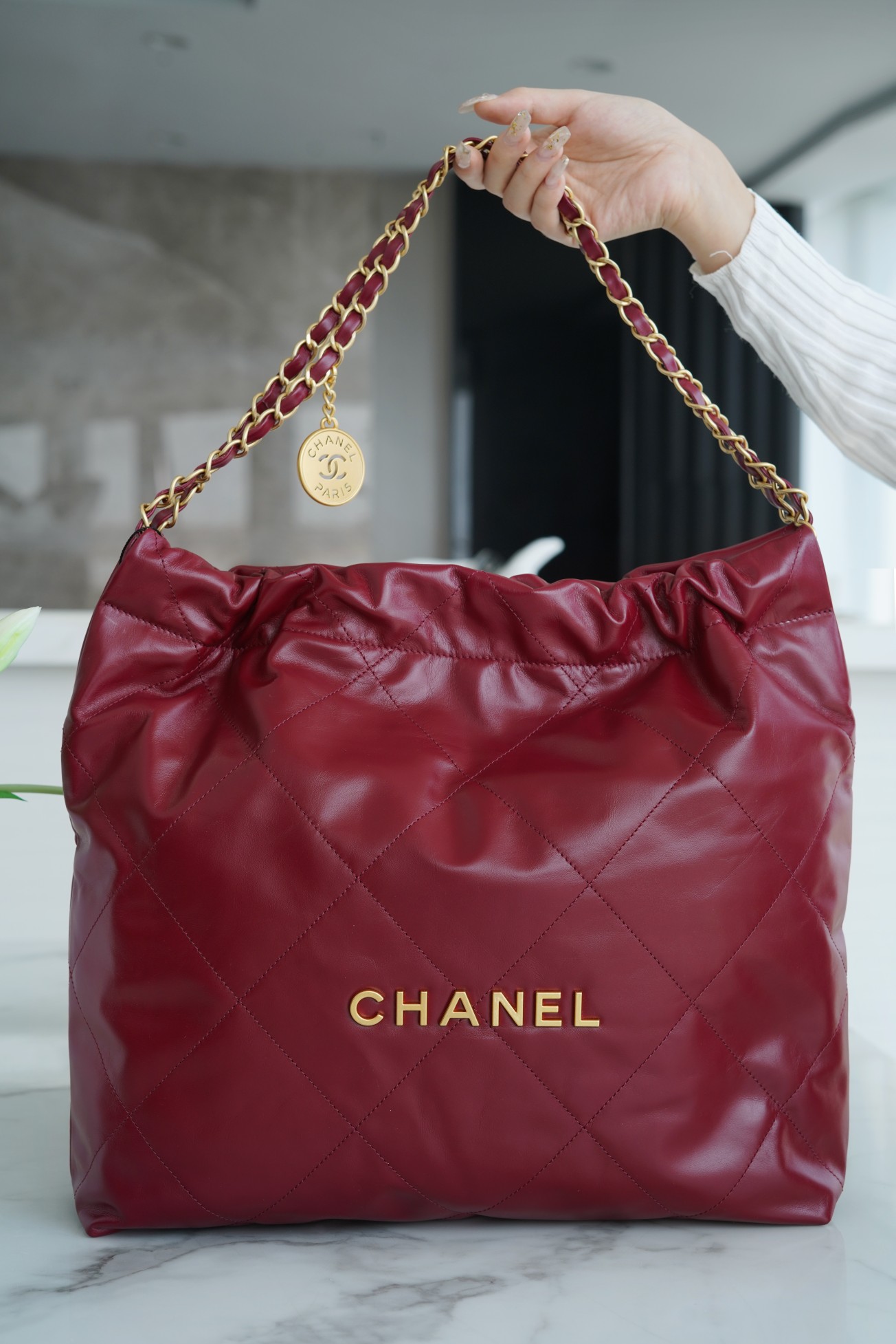 Chanel 22P Spring/Summer New 22 Bag Rouge Red Medium  