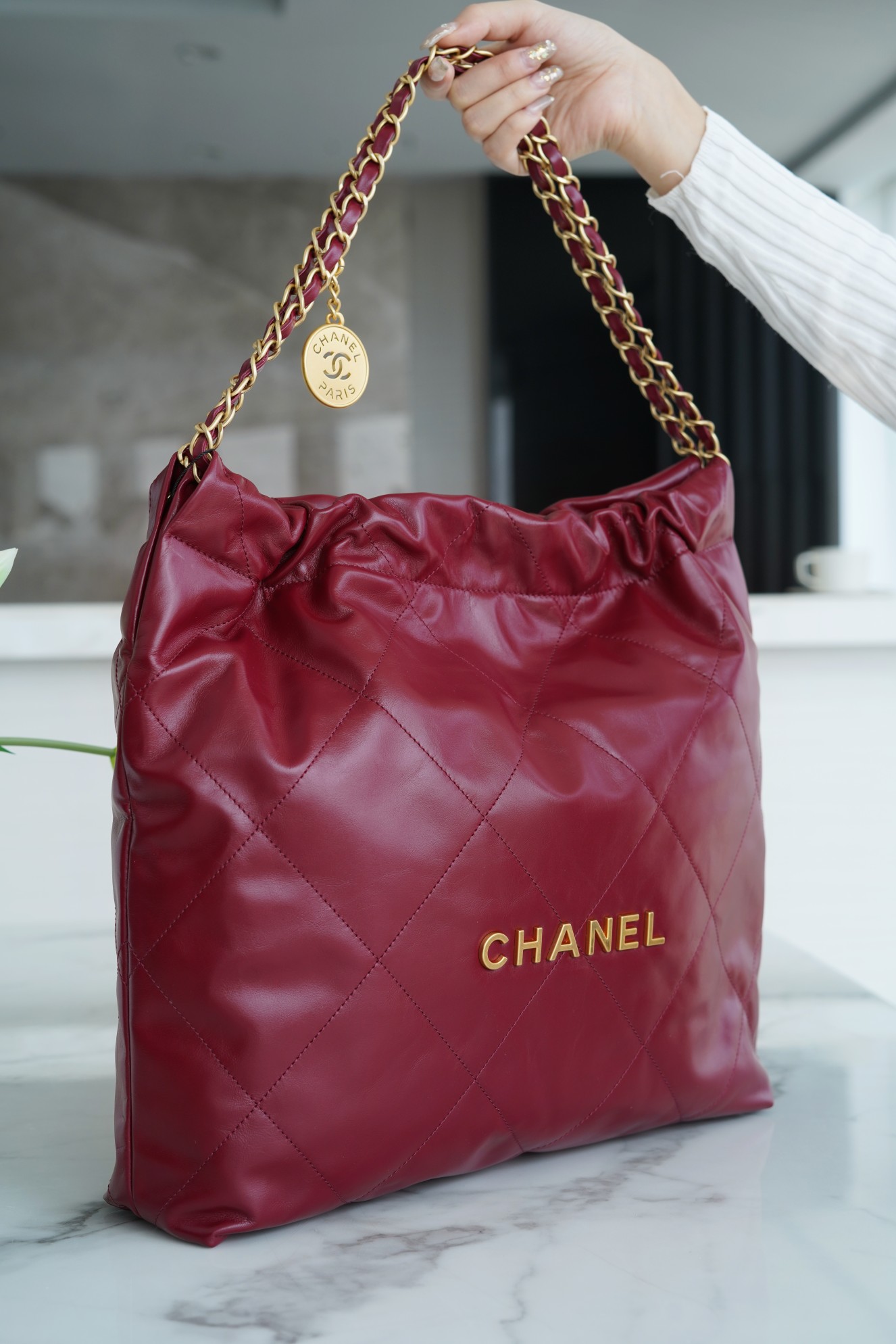 Chanel 22P Spring/Summer New 22 Bag Rouge Red Medium  