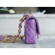 Chanel 22S Chunky Chain CF Shoulder Bag Mini Purple Chanel 22SS Spring/Summer Runway Chunky Chain Shoulder Bag Lambskin  