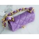 Chanel 22S Chunky Chain CF Shoulder Bag Mini Purple Chanel 22SS Spring/Summer Runway Chunky Chain Shoulder Bag Lambskin  