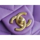 Chanel 22S Chunky Chain CF Shoulder Bag Mini Purple Chanel 22SS Spring/Summer Runway Chunky Chain Shoulder Bag Lambskin  