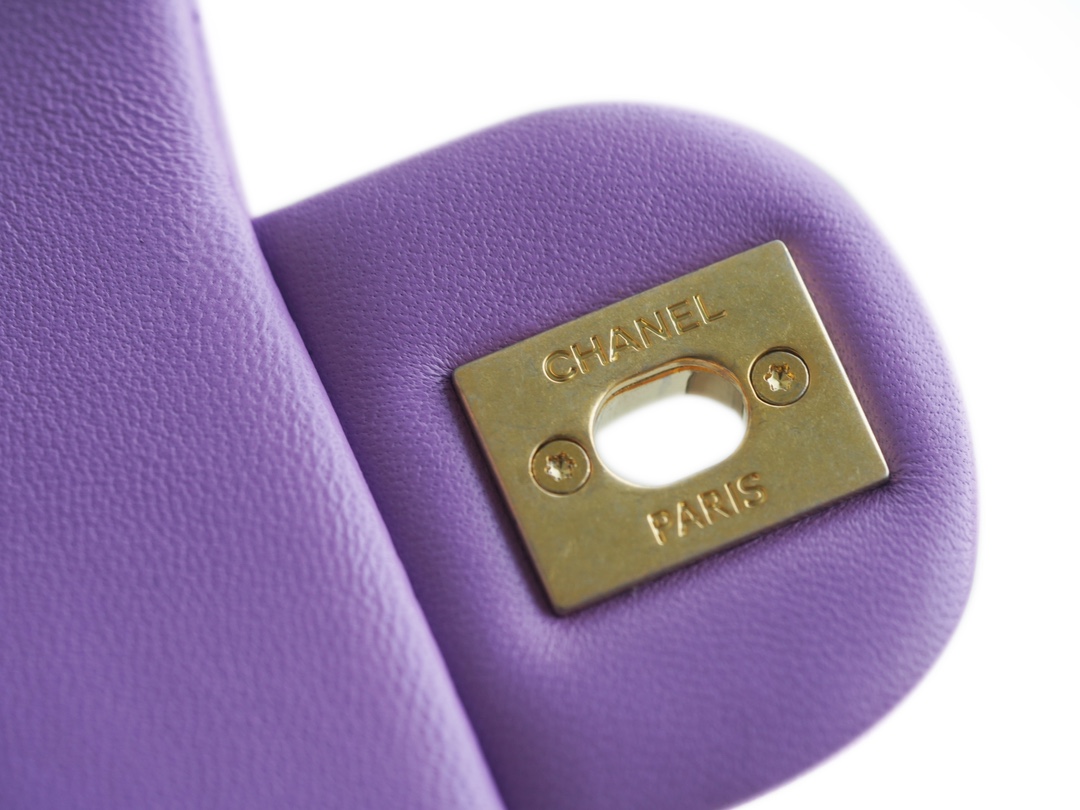 Chanel 22S Chunky Chain CF Shoulder Bag Mini Purple Chanel 22SS Spring/Summer Runway Chunky Chain Shoulder Bag Lambskin  