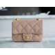 Chanel 22S Chunky Chain CF Shoulder Bag Mini Milk Tea Color Chanel 22SS Spring/Summer Runway Chunky Chain Shoulder Bag Lambskin  