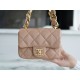 Chanel 22S Chunky Chain CF Shoulder Bag Mini Milk Tea Color Chanel 22SS Spring/Summer Runway Chunky Chain Shoulder Bag Lambskin  