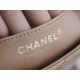 Chanel 22S Chunky Chain CF Shoulder Bag Mini Milk Tea Color Chanel 22SS Spring/Summer Runway Chunky Chain Shoulder Bag Lambskin  