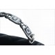 Chanel 22S Enamel Handle Chain Bag Black Silver Hardware Caviar Calfskin  