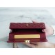 Chanel 22B Enamel Buckle Kelly Large Burgundy Lambskin  