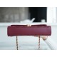 Chanel 22B Enamel Buckle Kelly Large Burgundy Lambskin  