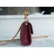 Chanel 22B Enamel Buckle Kelly Large Burgundy Lambskin  