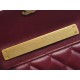 Chanel 22B Enamel Buckle Kelly Large Burgundy Lambskin  