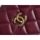 Chanel 22B Enamel Buckle Kelly Large Burgundy Lambskin  