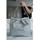 Chanel 22P Spring/Summer New 22 Bag Grey Silver Hardware Small  