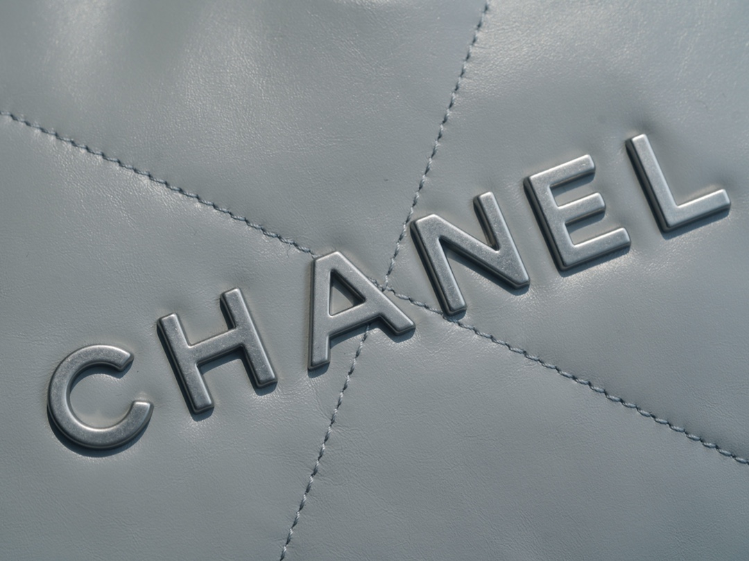 Chanel 22P Spring/Summer New 22 Bag Grey Silver Hardware Small  