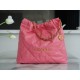 Chanel 22P Spring/Summer New 22 Bag Medium Coral Pink Glossy Calfskin