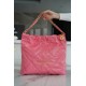 Chanel 22P Spring/Summer New 22 Bag Medium Coral Pink Glossy Calfskin