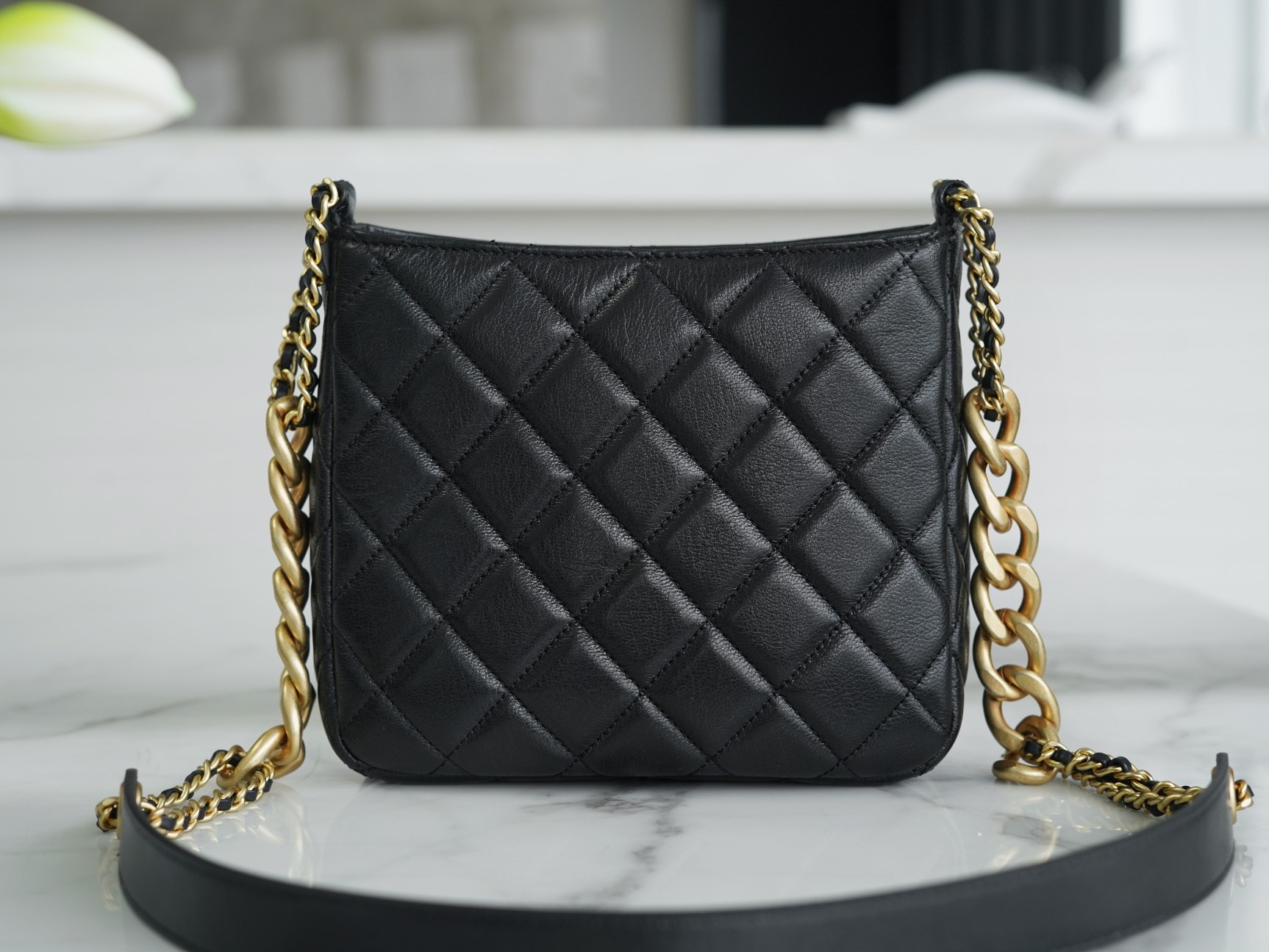 Chanel 22P Vintage Hippie Bag Glossy Crinkled Lambskin  