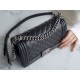 Chanel Leboy Small Pebbled Black Silver Medium Caviar Calfskin  