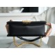 Leboy Small Pebbled Black Gold Medium Caviar Calfskin  