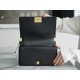 Leboy Small Pebbled Black Gold Medium Caviar Calfskin  